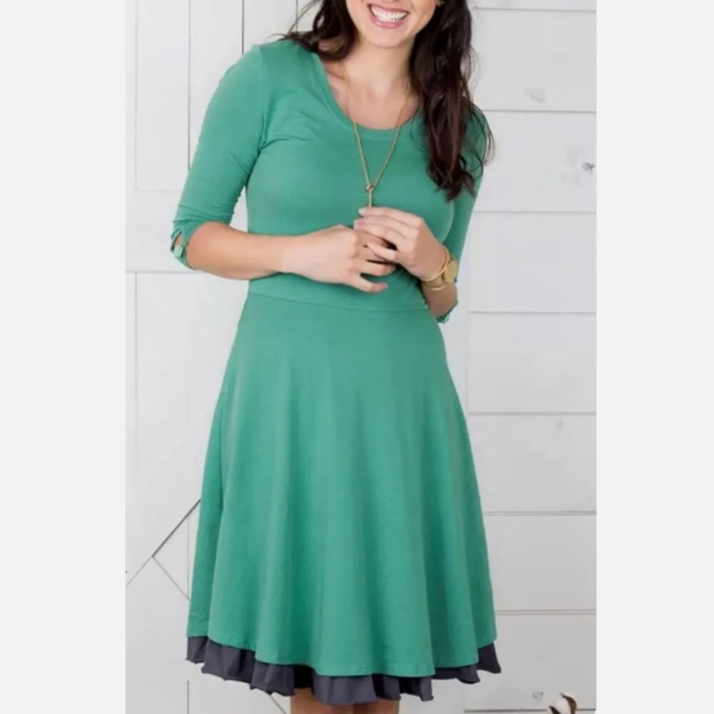 Matilda Jane GREEN PASTURES Dress Extra Small Joanna Gaines Knit Women's